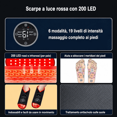 LED-FeetRepair P23 – Scarpe di Fototerapia a Luce Rossa e Infrarossi con 200 LED. Alleviano il dolore ai piedi e migliorano la circolazione sanguigna