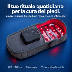 Pantofole LED 90 Lampade – Luce Rossa & Infrarossi, Terapia Senza Fili per Sollievo Profondo dal Dolore e Recupero, Fisioterapia Domestica