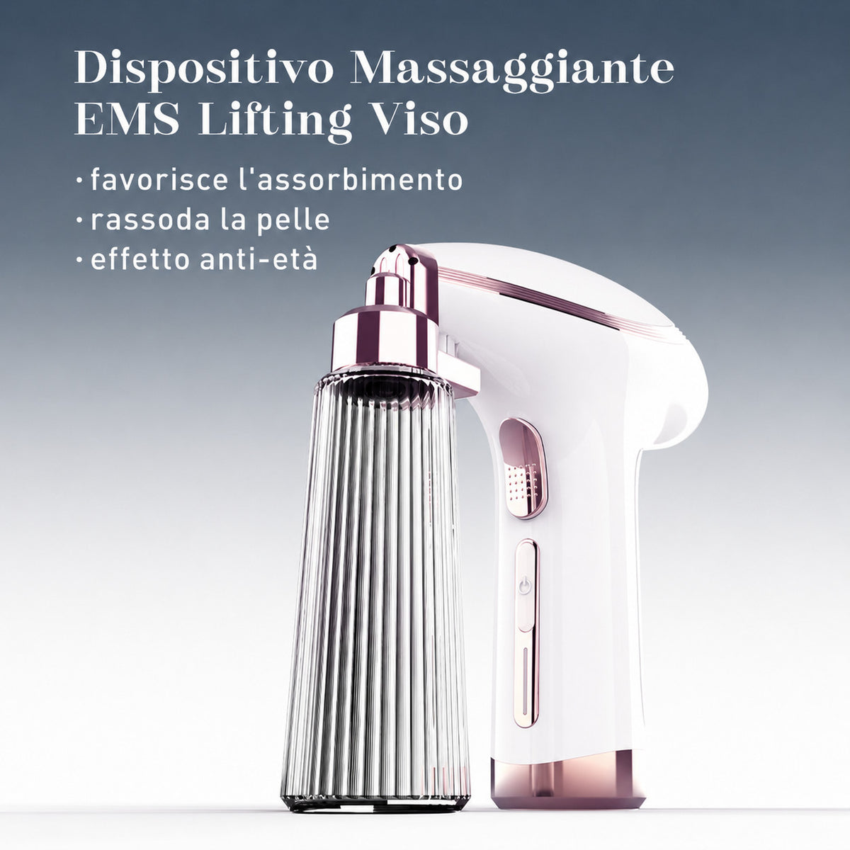FREYARA Dispositivo di Bellezza Viso 3-in-1 Anti-Aging con Nano Spray, Microcorrente MIFR e Luce LED Blu – Lifting Viso, Trattamento Acne, Rimodellamento Mandibola, Idratazione e Lenitivo
