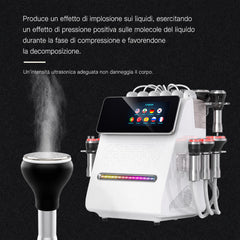 80K 11in1 Macchina per Cavitazione Radiofrequenza, Sistema Dimagrante Corpo Professionale ad Ultrasuoni, Massaggiatore Anticellulite per Salone SPA