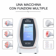 80K 6in1 Cavitazione Macchina a Radiofrequenza, con Pad Lipolaser, Sistema Ultrasuoni per Modellamento Corpo, Massaggiatore per Bruciatura Grasso e Cellulite