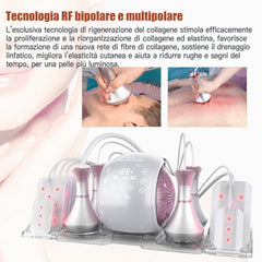 80K 6in1 Sistema RF Ultrasuoni Vakuum Cavitazione per Modellamento Corpo e Bruciagrassi, con Pad Lipolaser