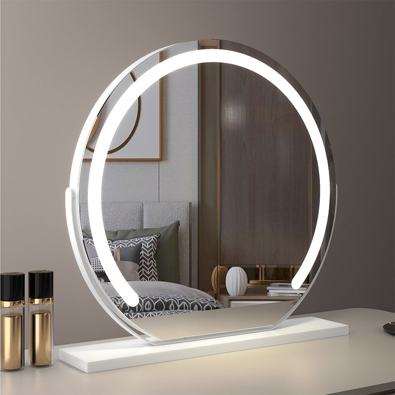 LOVIVER Specchio da tavolo Rotazione a 360° Specchio da toeletta Specchio  da scrivania con supporto Specchio cosmetico Specchio bifacciale per